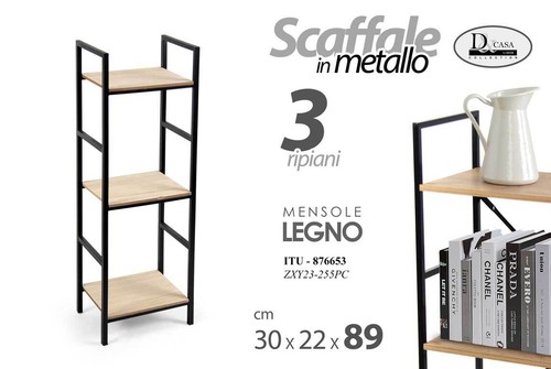 Libreria scaffale metallo - libreria, 3